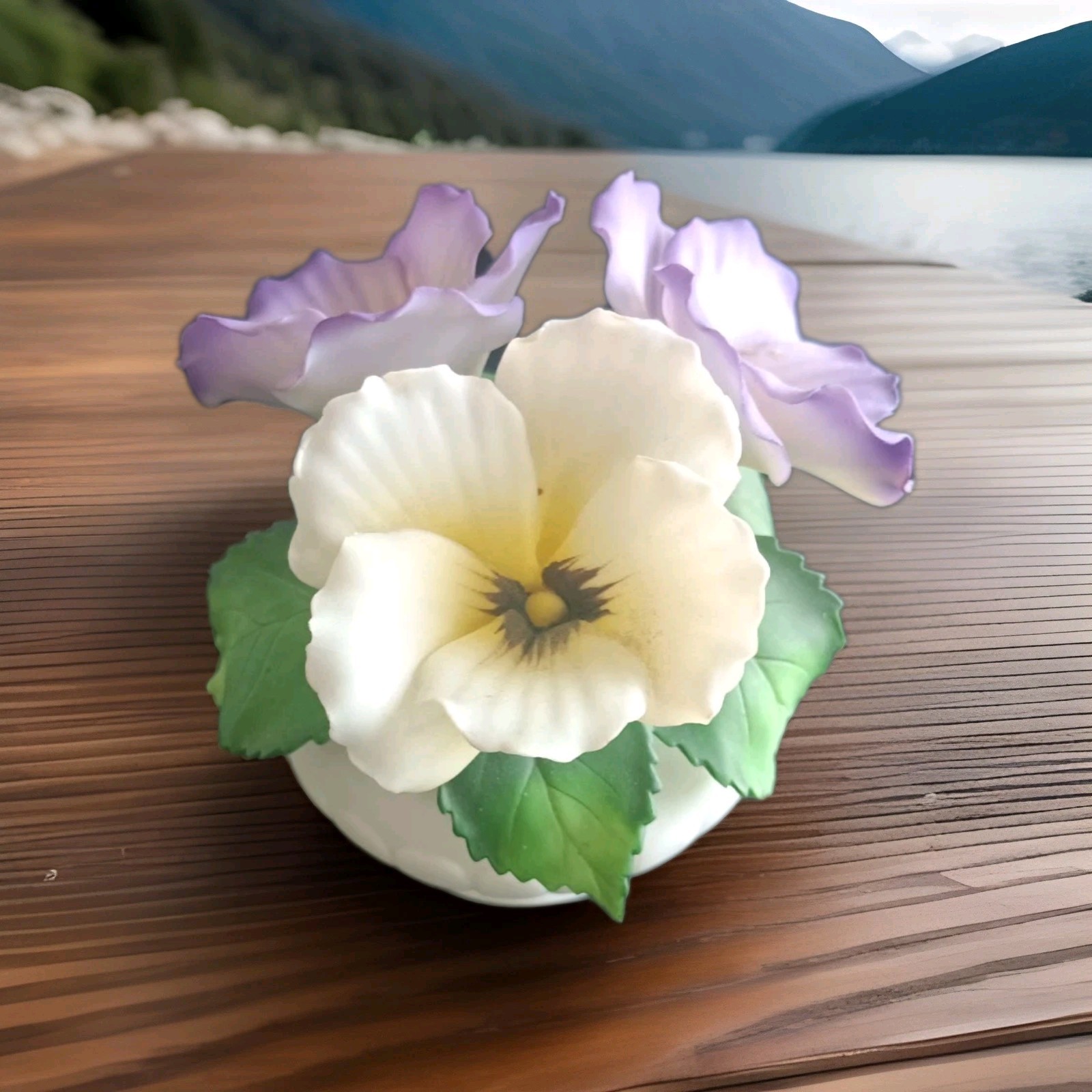 Lefton Exclusive China Porcelain Pansies Lefton Exclusive China Porcelain Pansies