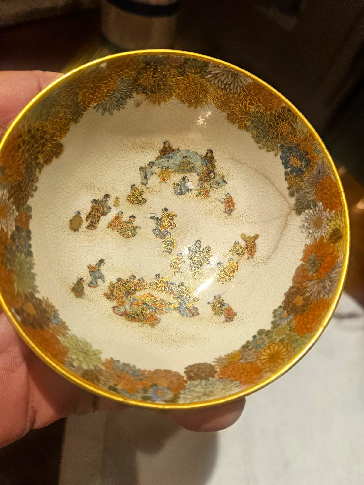 EXTEMELY RARE YABU MEIZIAN KOBACHI  1853-1934 SATSUMA  MEIJI PERIOD.