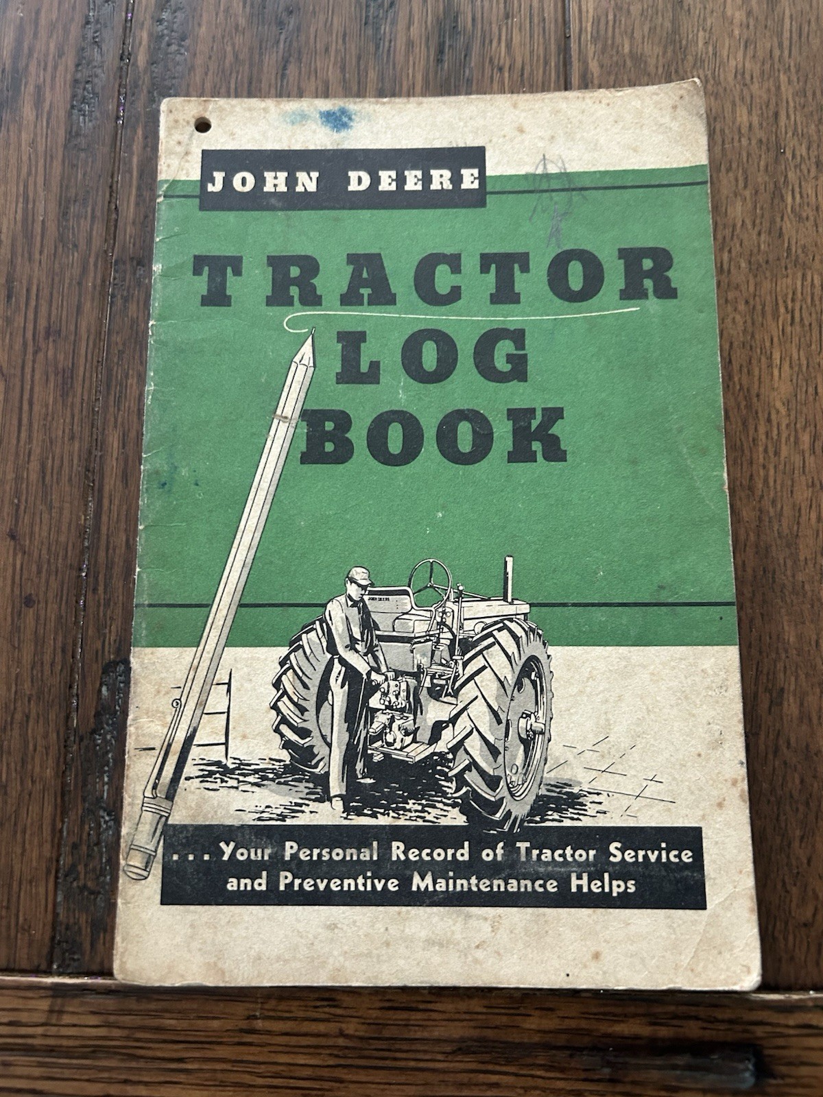Vtg John Deere Tractor Log Book Service Maintenance Record Pocket Memorandum Vtg John Deere Tractor Log Book Service Maintenance Record Pocket Memorandum