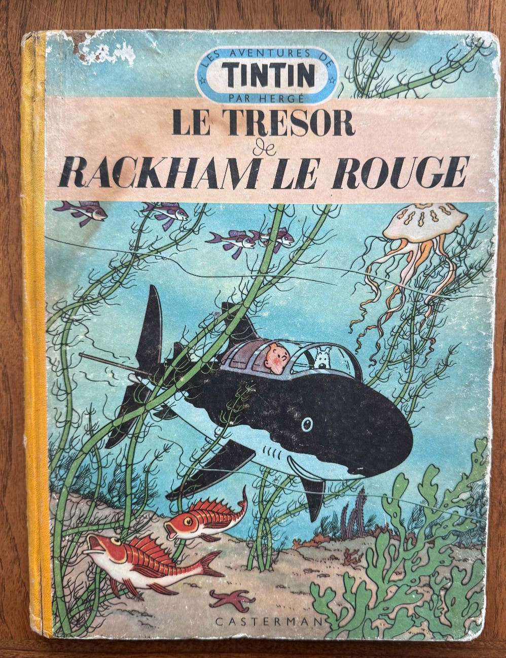 Hergé Tintin Le Trésor de Rackham Le Rouge Médaillon Bleu B-7 1952 Belgium Hergé Tintin Le Trésor de Rackham Le Rouge Médaillon Bleu B-7 1952 Belgium