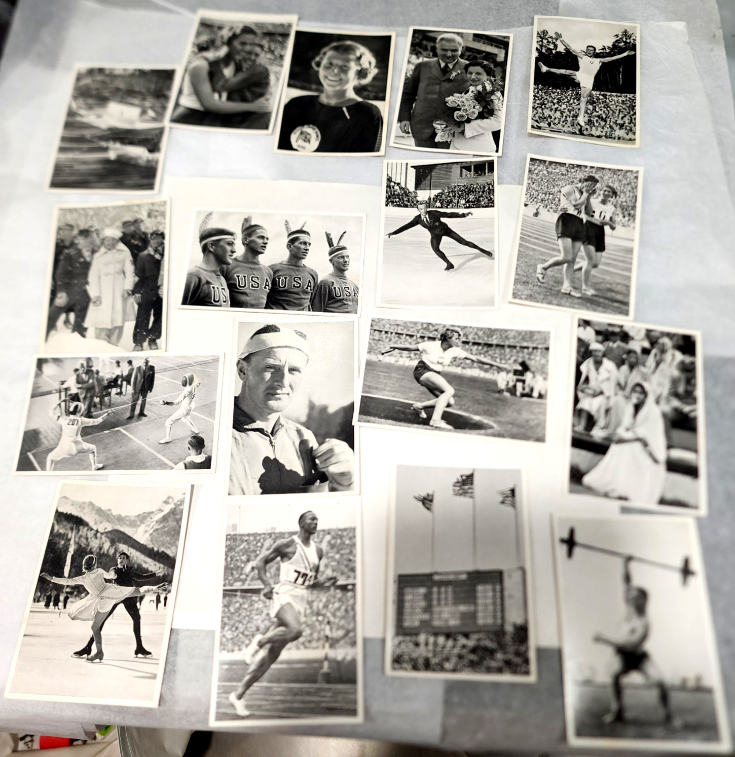 Lot 17 Antique 1936 Olympics German Cigarette Cards Jesse Owens Sonja Henie RPPC Lot 17 Antique 1936 Olympics German Cigarette Cards Jesse Owens Sonja Henie RPPC
