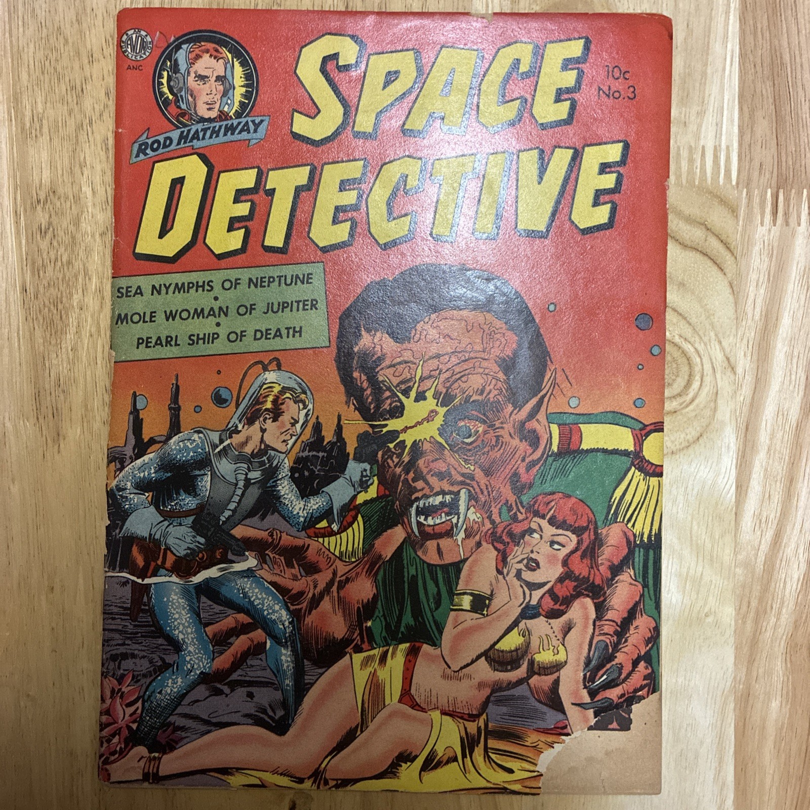 Space Detective #3 Avon Comics 1952 Golden Age Sci-Fi GGA Cover Space Detective #3 Avon Comics 1952 Golden Age Sci-Fi GGA Cover