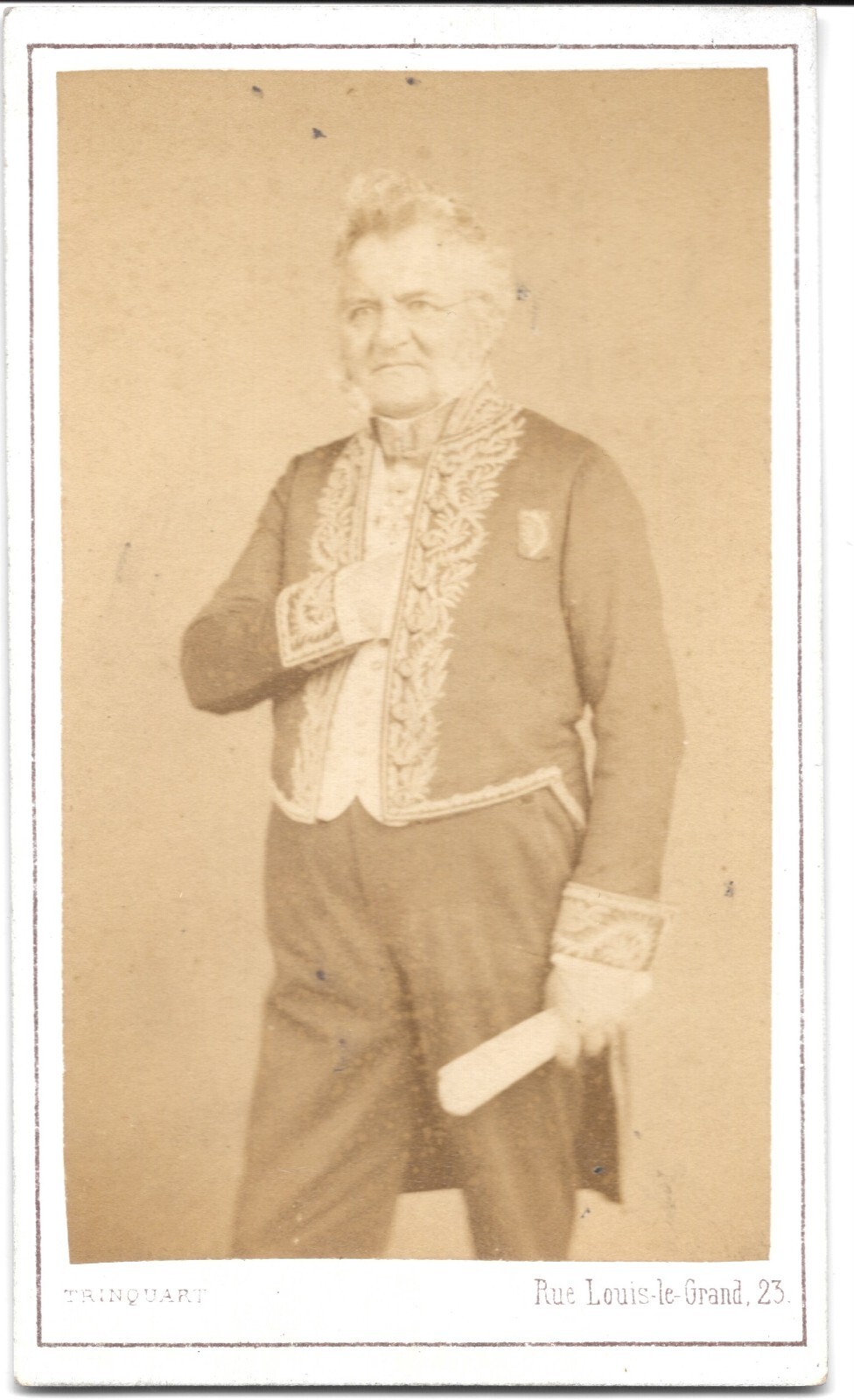 Adolphe THIERS Outfit d'Académicien Academie Francaise Photo CDV Trinquart Paris Adolphe THIERS Outfit d'Académicien Academie Francaise Photo CDV Trinquart Paris