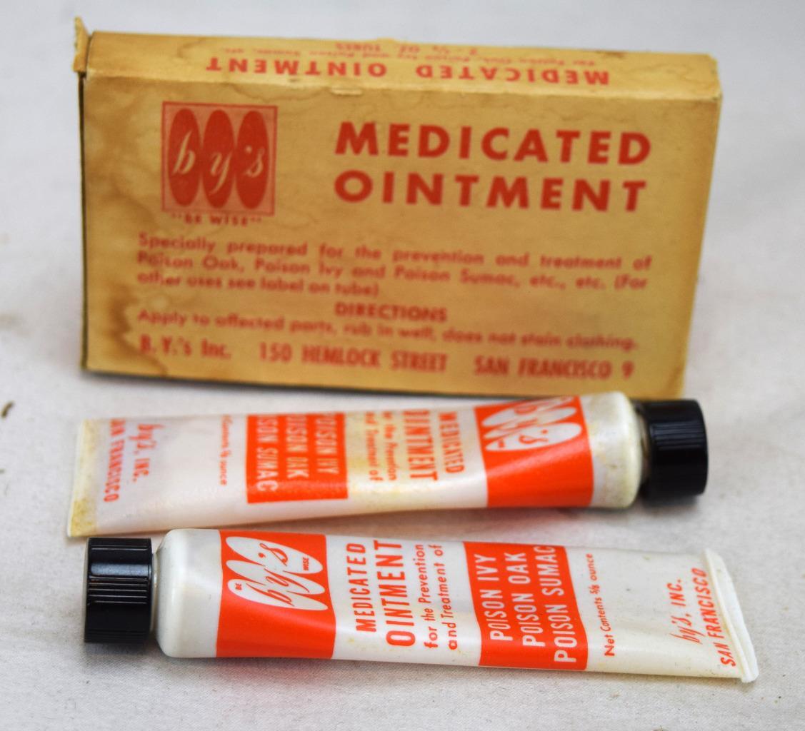 Vintage B.Y.\'s Medicated Ointment Box w/2 Tubes
