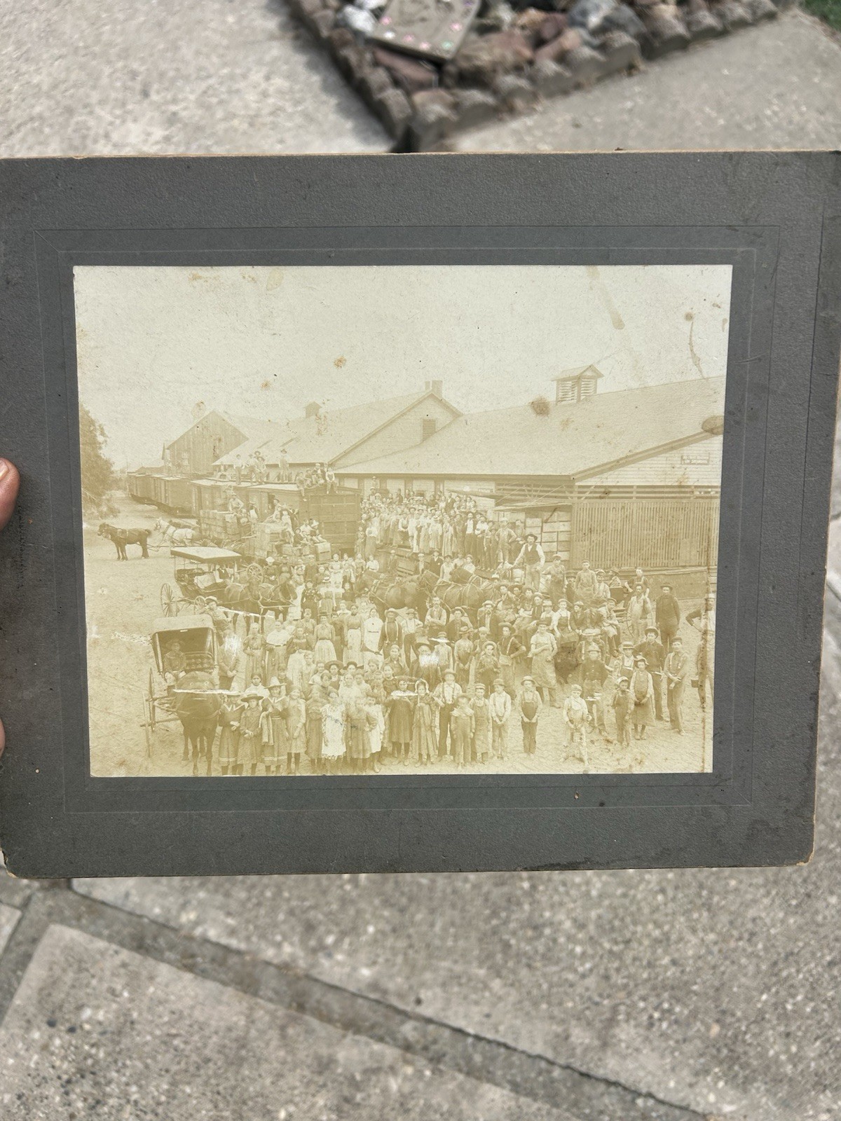 Whittier California Antique Cabinet Photograph Cannery Packing 9.5x7.5 Inches 