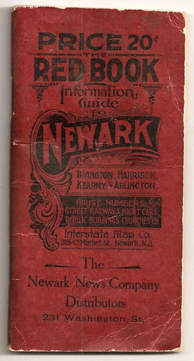 1917 Red Book Information Guide to Newark, N.J. 128 Pages RARE 1917 Red Book Information Guide to Newark, N.J. 128 Pages RARE