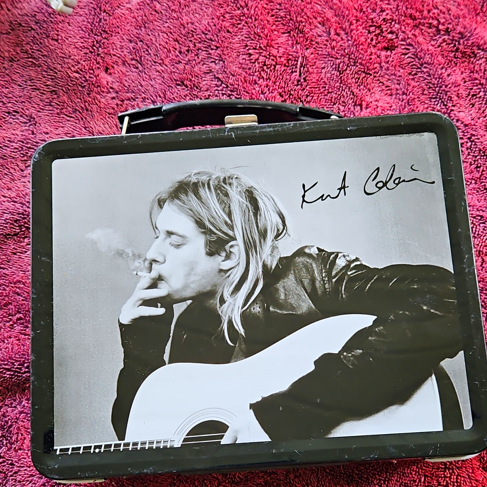NECA Kurt Cobain Metal Lunchbox Set w/ Thermos 2005 Bravado Merchandising