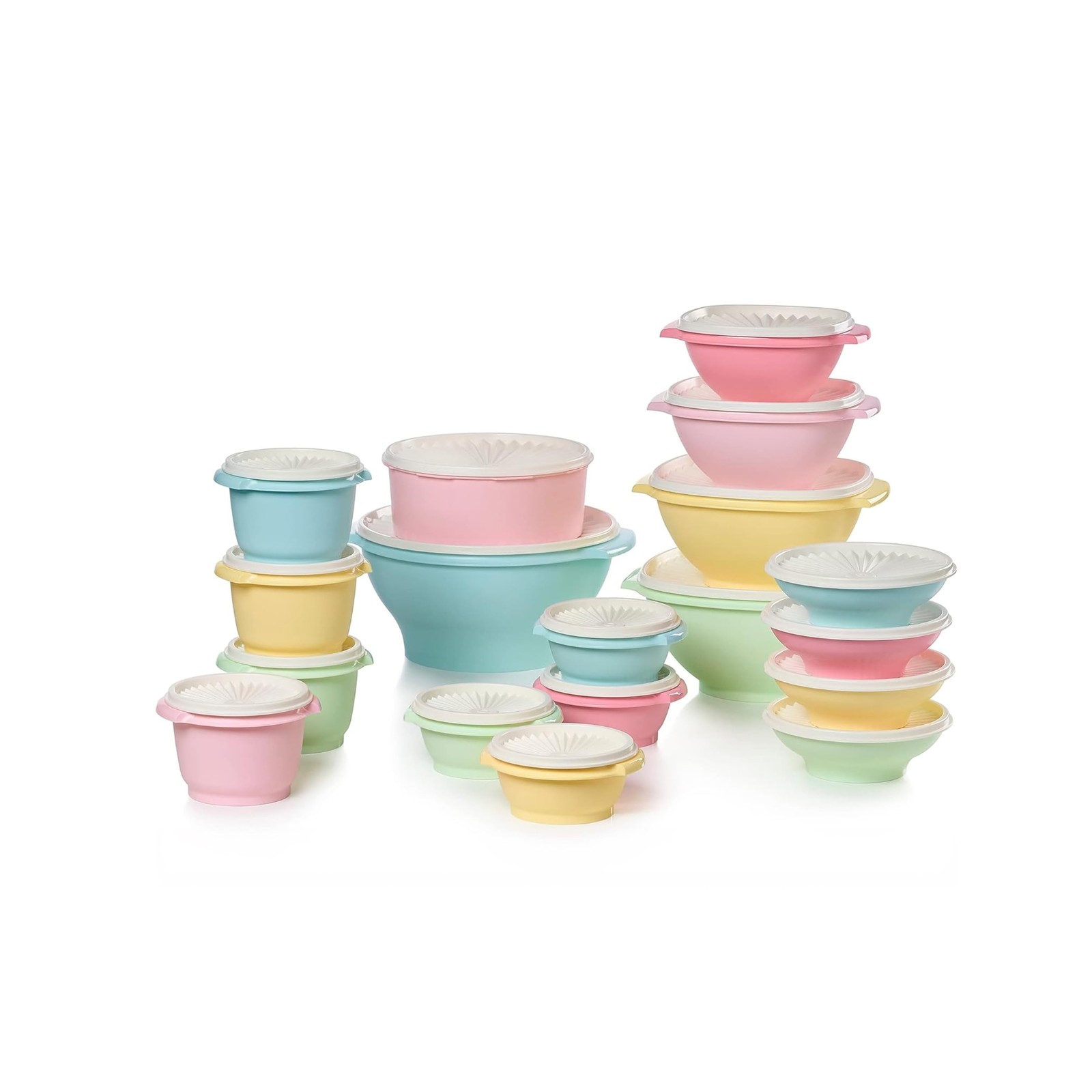 Tupperware Heritage 36-Piece Vintage Pastel Set (18 Containers + 18 Lids) Tupperware Heritage 36-Piece Vintage Pastel Set (18 Containers + 18 Lids)