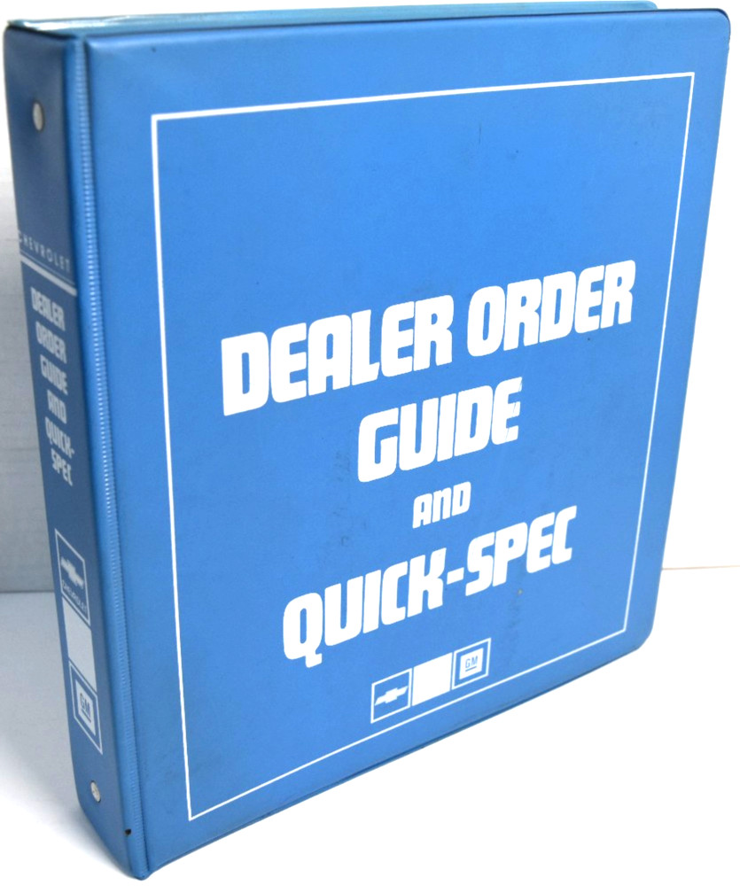 1986 Chevy & GMC Passenger Car Light Truck & Van Sales Order Guide *VERY GOOD*