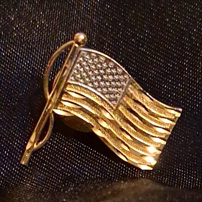 14k Gold American Flag Pin Michael Anthony