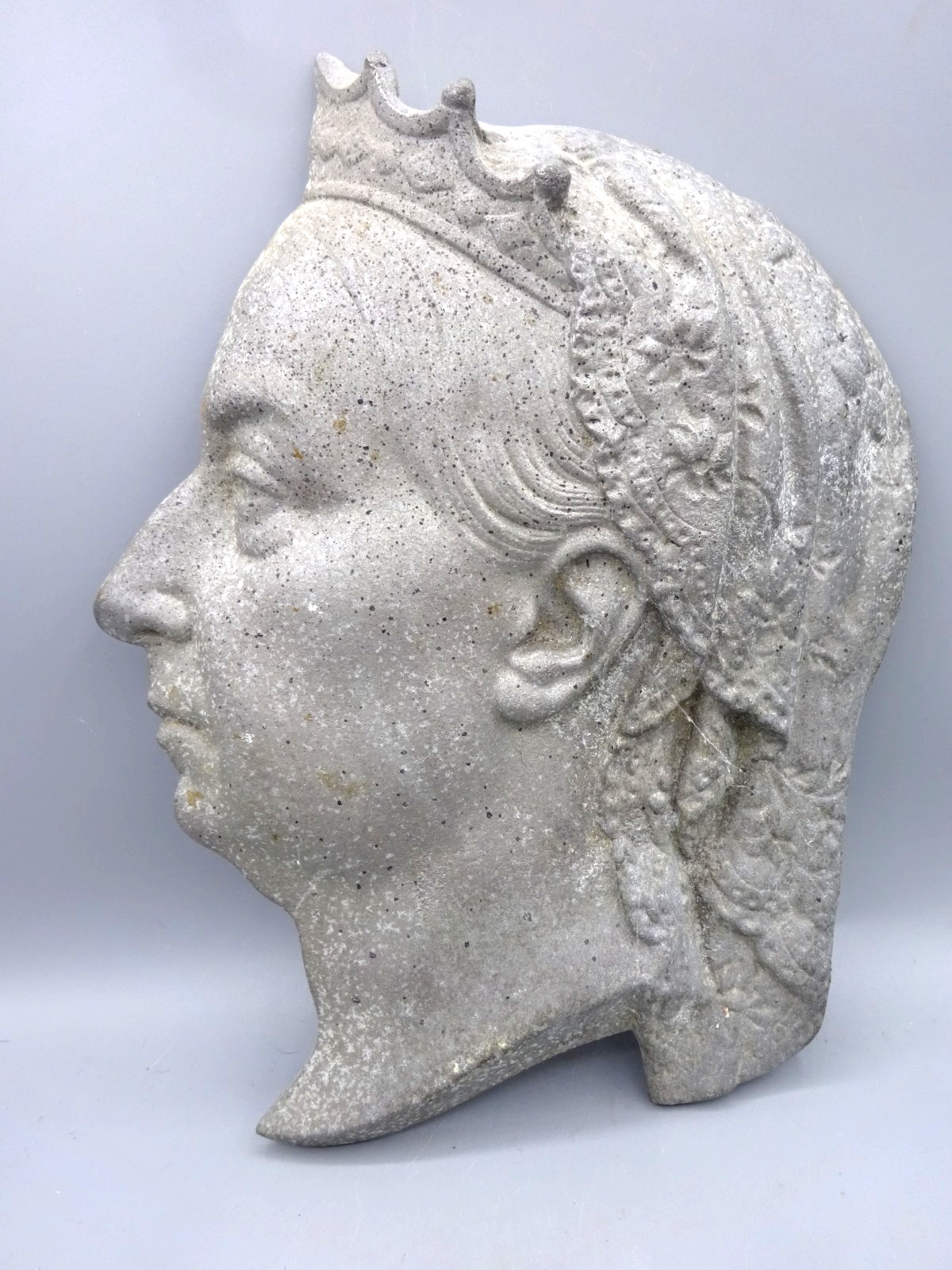 Antique Cast Aluminum Queen Victoria Head Plaque - Jubilee 1897 - A. Kenrick & S Antique Cast Aluminum Queen Victoria Head Plaque - Jubilee 1897 - A. Kenrick & S