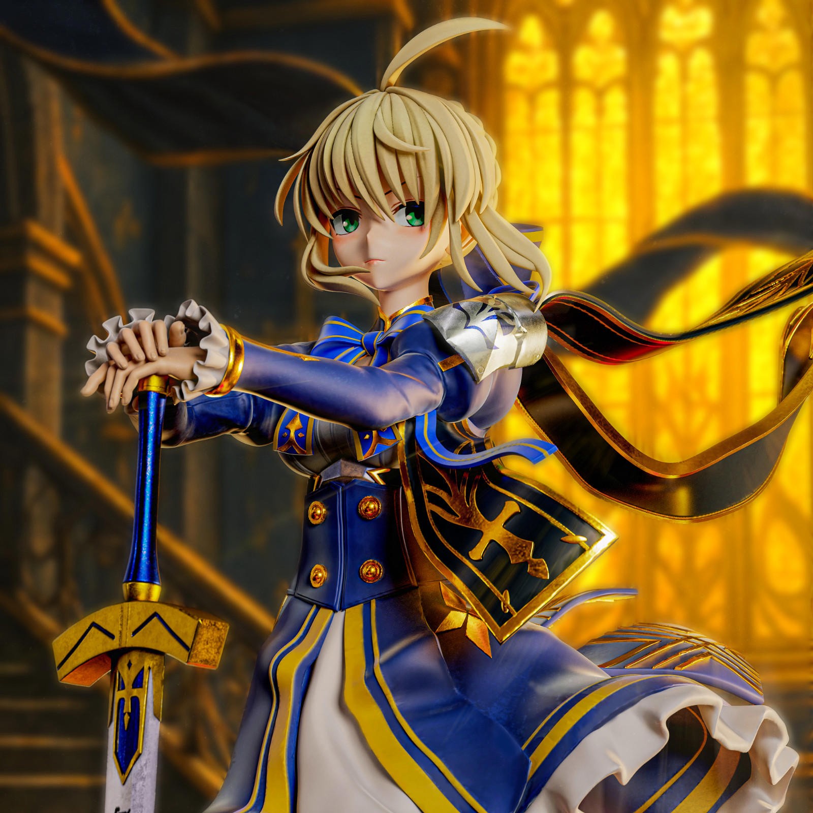 Saber | Fate/Grand Order × Honkai Star Rail | UNPAINTED 1/8 Scale Resin Kit