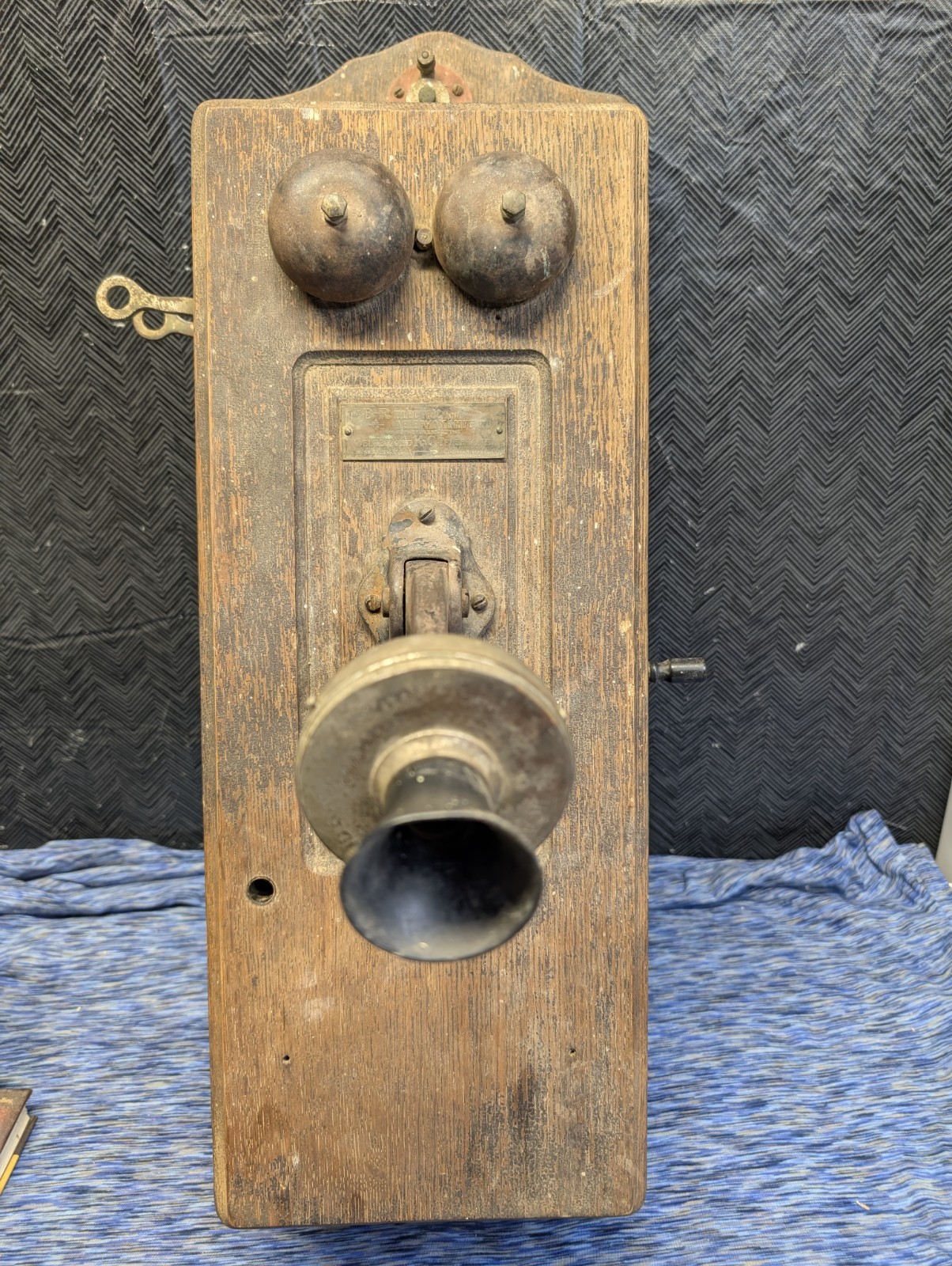 1900s Antique Wall Mount Phone B-R Electric Telephone Company PARTS or REPAIR S5