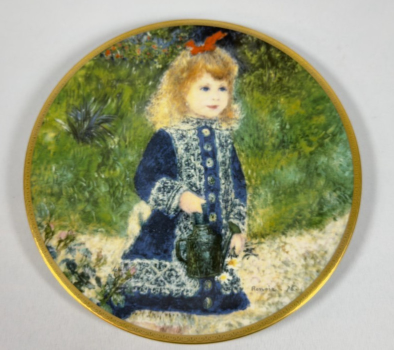 Vintage 1978 Pickard China Renoir Girl With Watering Can Plate 4397/5000