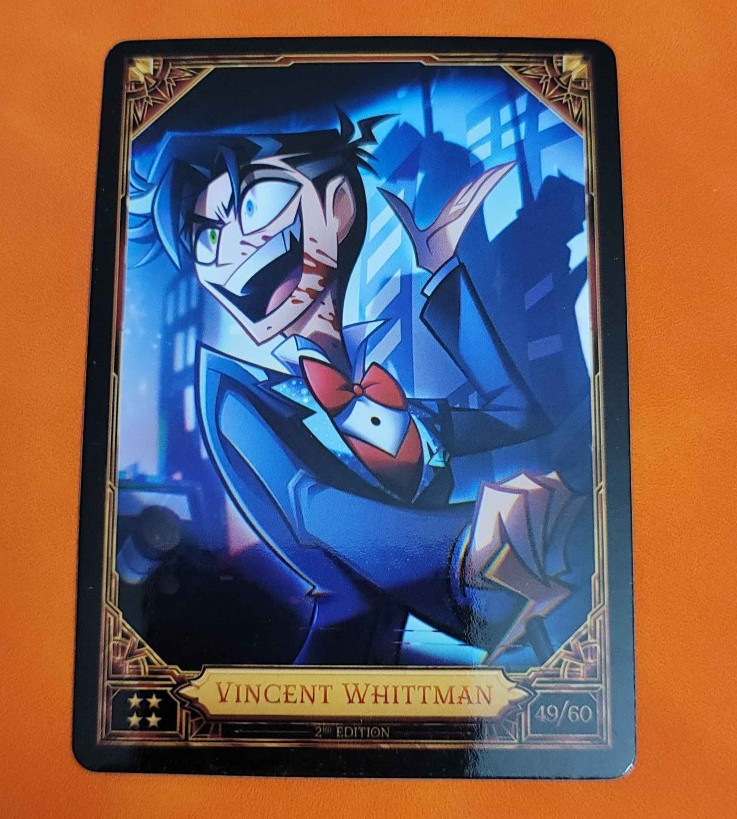 VINCENT WHITTMAN 49/60 - ULTRA RARE Hazbin Hotel Season 2 Trading Card, 2nd Ed VINCENT WHITTMAN 49/60 - ULTRA RARE Hazbin Hotel Season 2 Trading Card, 2nd Ed