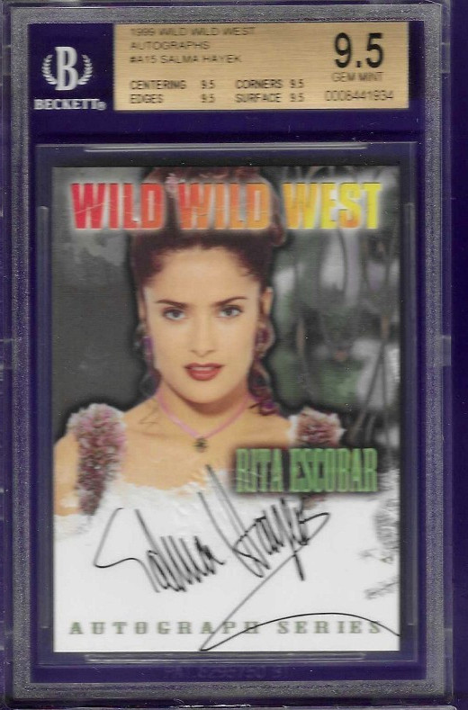 SALMA HAYEK 1999 SKYBOX WILD WILD WEST AUTOGRAPH BGS GEM MINT 9.5 AUTO VERY RARE SALMA HAYEK 1999 SKYBOX WILD WILD WEST AUTOGRAPH BGS GEM MINT 9.5 AUTO VERY RARE