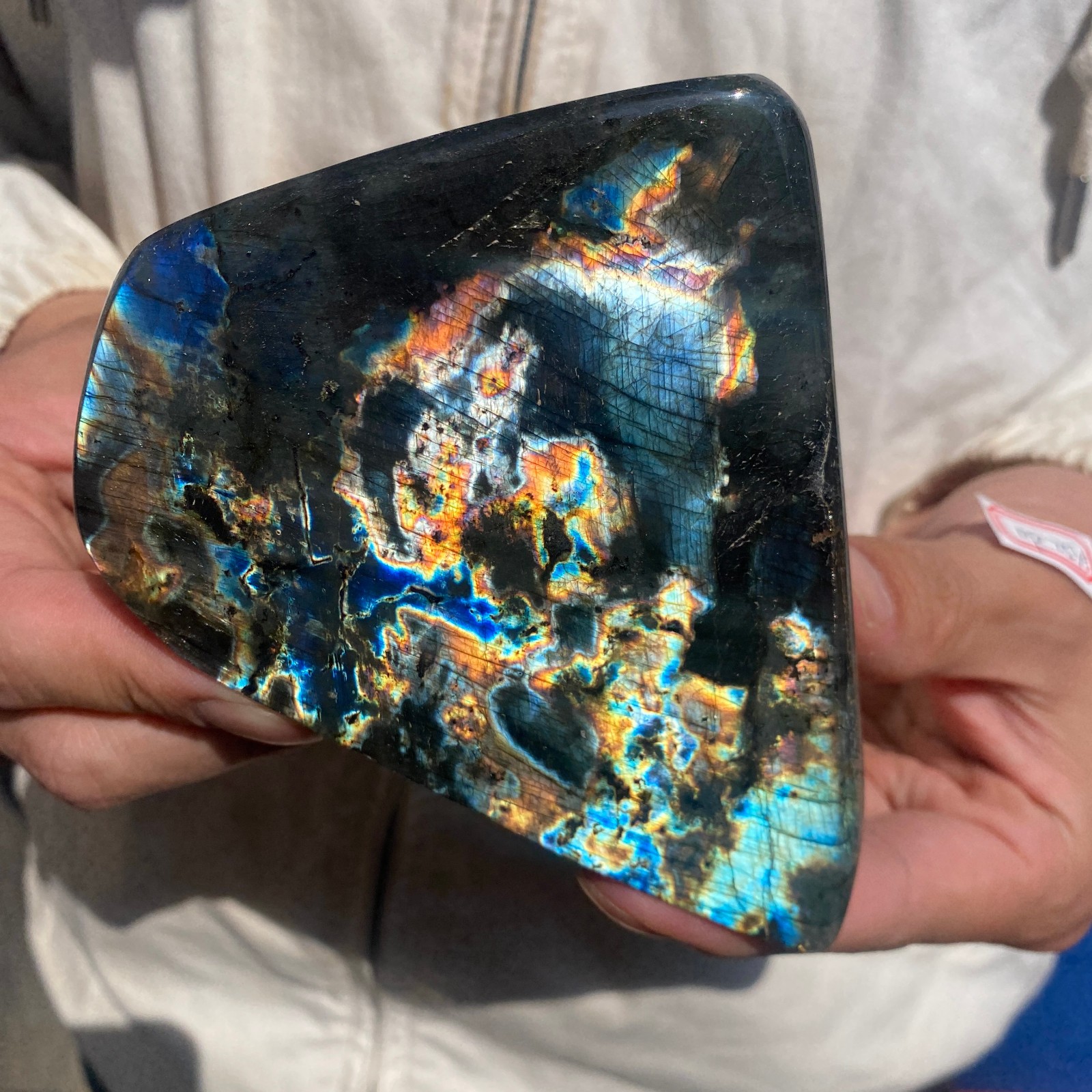 530g Natural Rare  Labradorite Quartz Crystal Mineral Specimen Healing