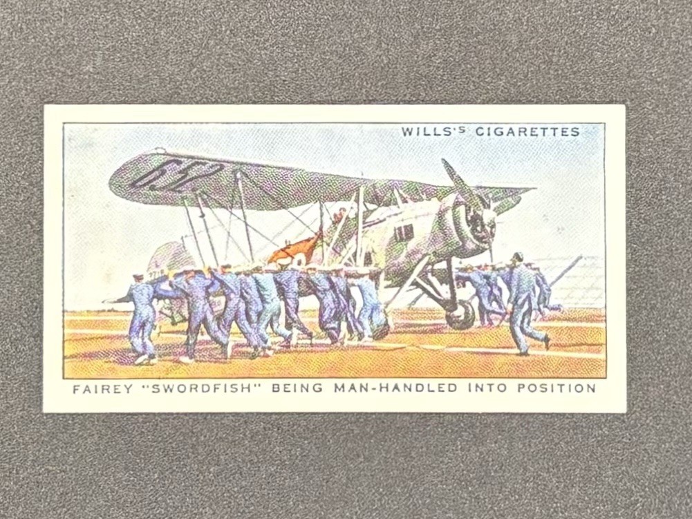1939 Wills Life In The Royal Navy #29 Fairey Swordfish HMS Furious Tobacco Card 1939 Wills Life In The Royal Navy #29 Fairey Swordfish HMS Furious Tobacco Card
