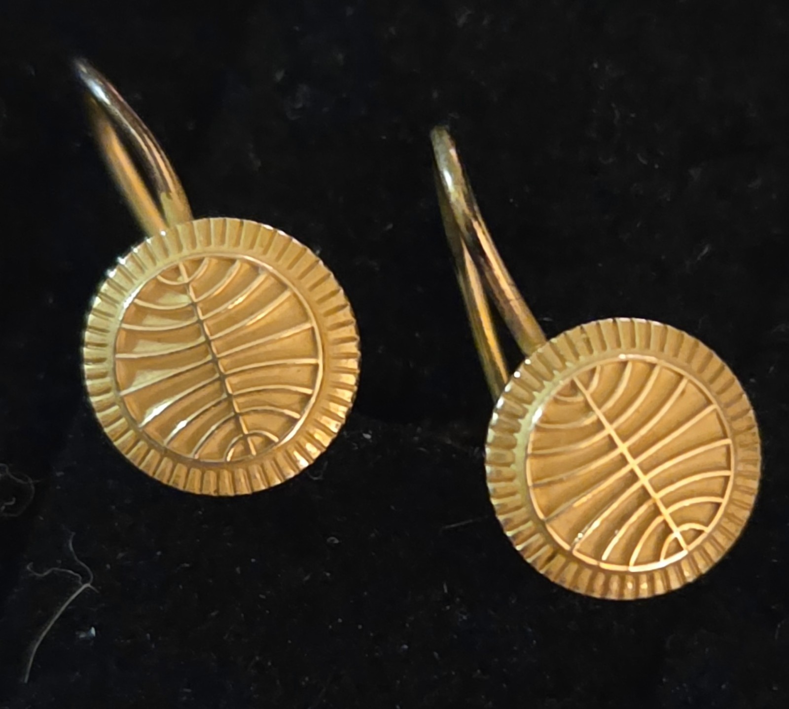 Vintage Pan Am Airlines Official Stewardess Uniform Earrings 12K GF Screw Back