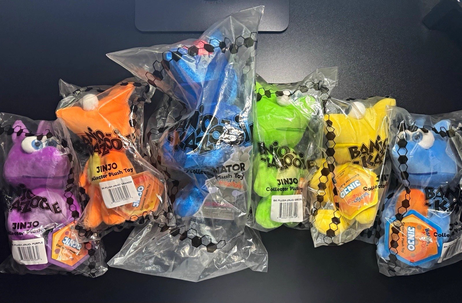 Banjo-Kazooie Fangamer Jinjo Plush Complete Set with The Mighty Jinjonator