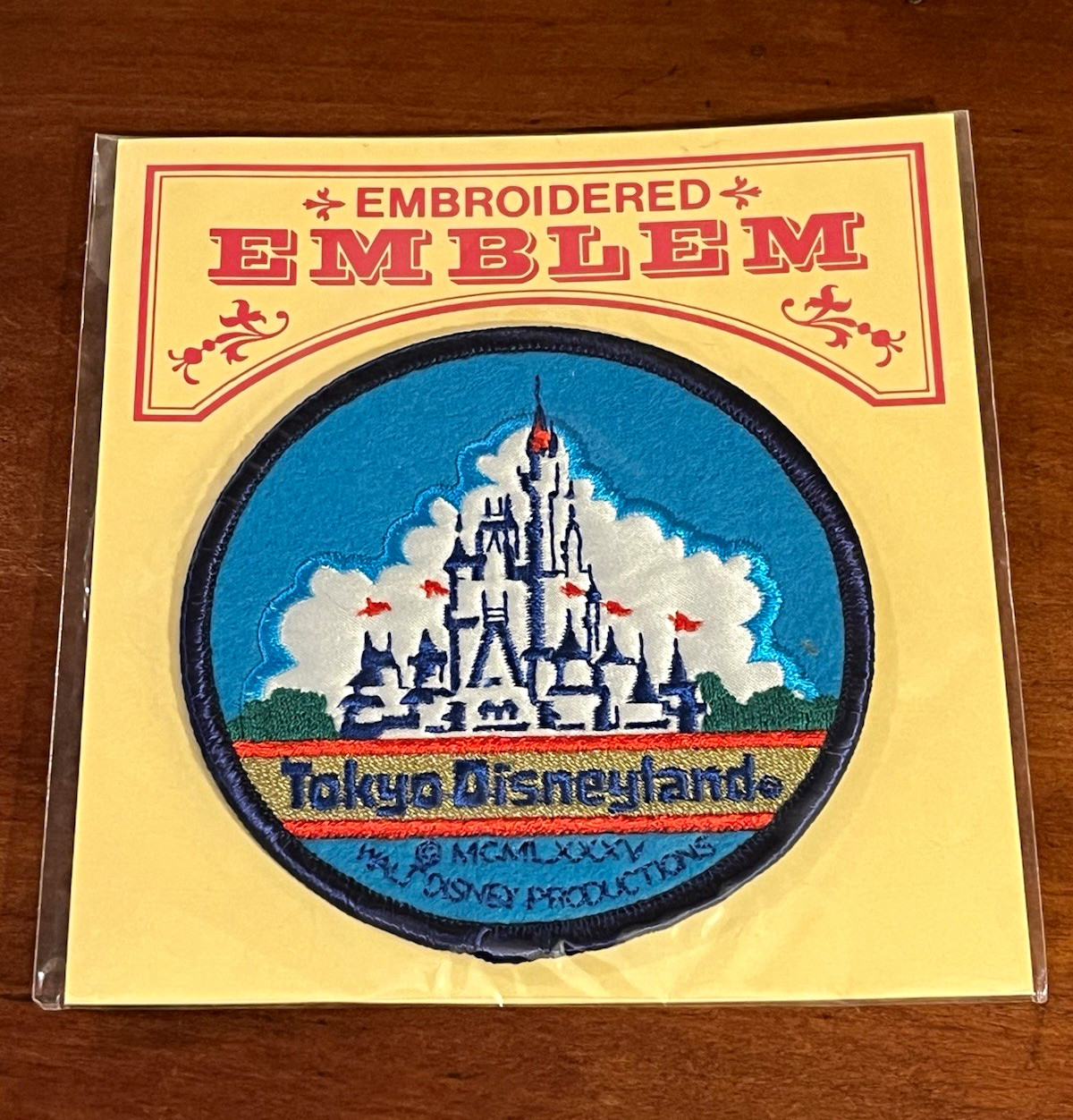 Vintage 1985 Disney Tokyo Disneyland Castle Embroidered Emblem Patch - Single