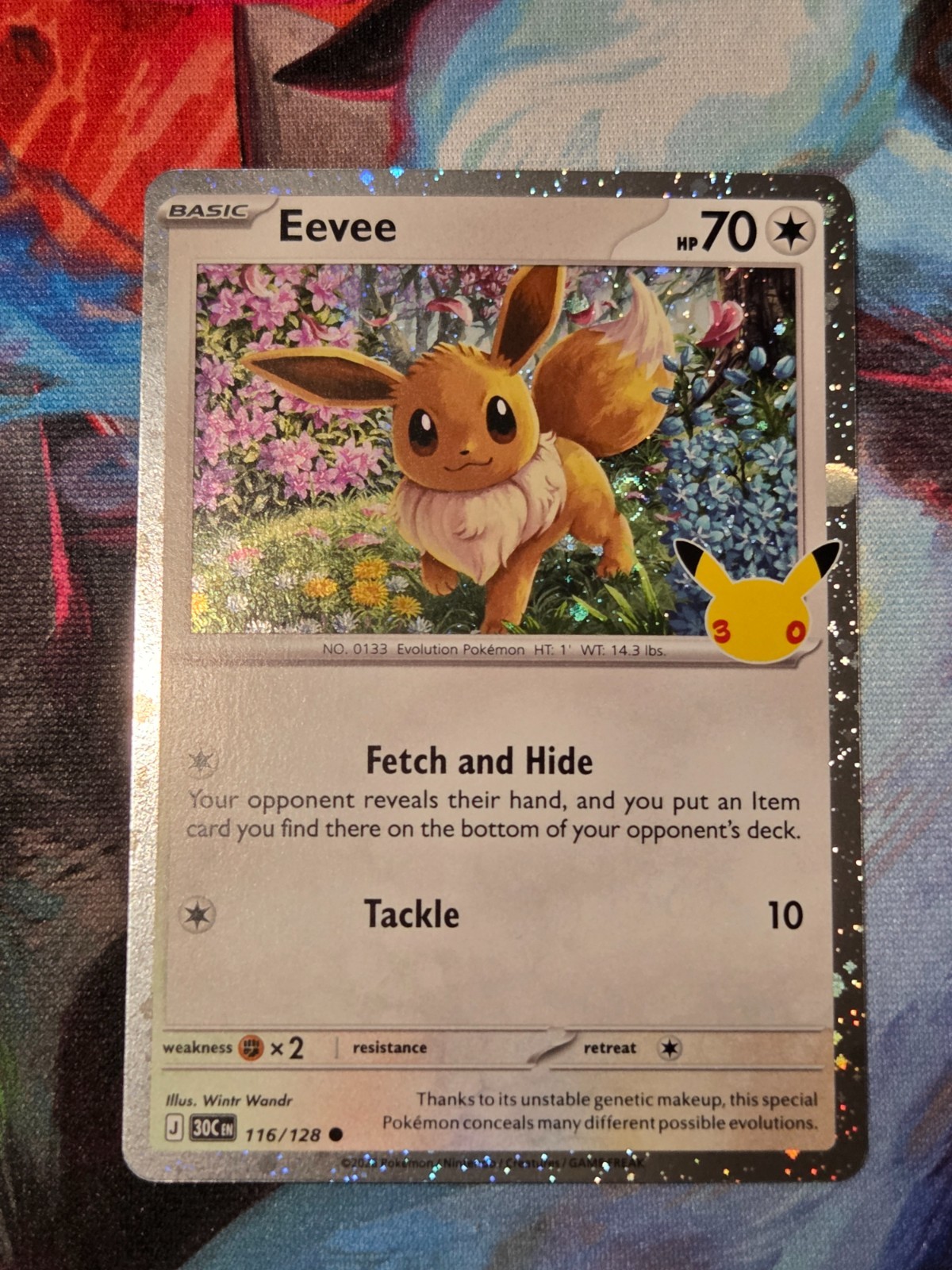 Pokémon TCG Eevee 116/128 Pokemon 30th Anniversary English Holo Pokémon TCG Eevee 116/128 Pokemon 30th Anniversary English Holo