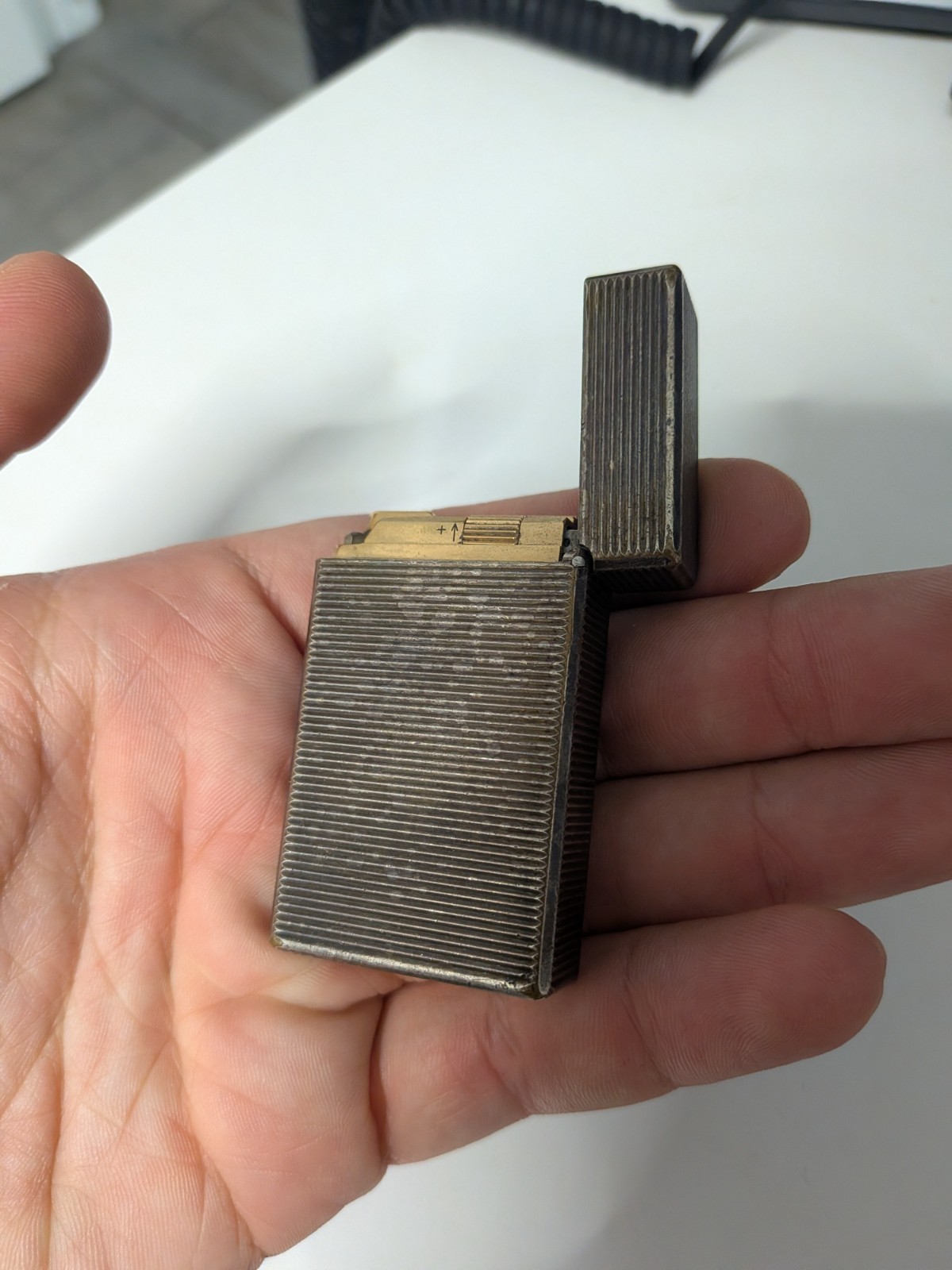 RARE Vintage S.T. Dupont Ligne Silver Plated Lighter France 1960s RARE Vintage S.T. Dupont Ligne Silver Plated Lighter France 1960s