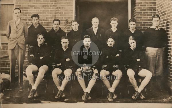 Newport, Rhode Island RI Rogers High School Basketball Champions, 1930-1931 RPPC