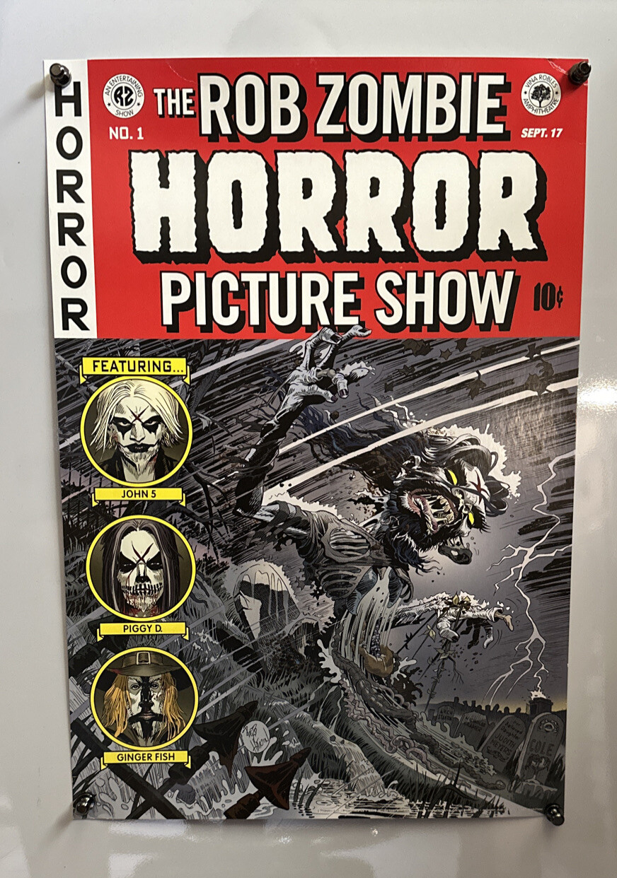 The Rob Zombie Horror Picture Show Concert Comic Book Style Print Size 13\
