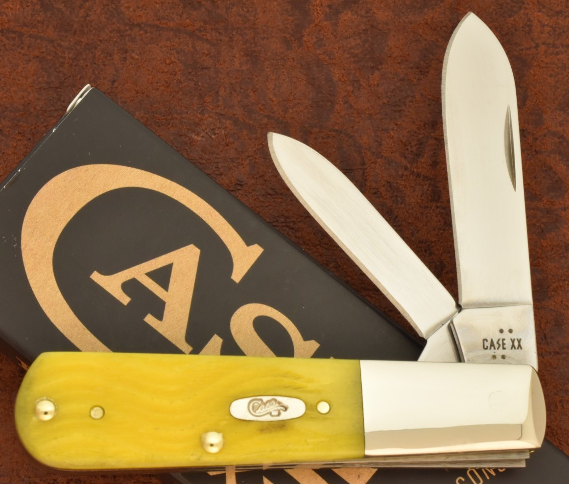 CASE XX USA C PLATTS JIGGED YELLOW BONE BARLOW KNIFE 2026 62009 SS NICE PRETTY