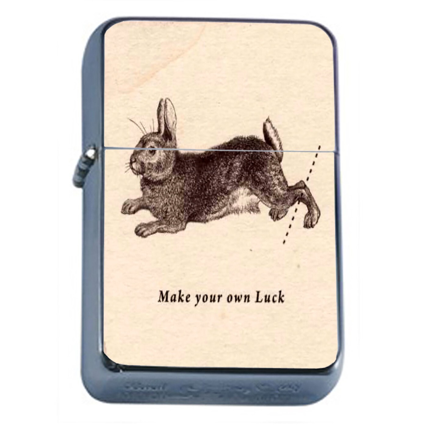 Bunny Luck Flip Top Oil Lighter Wind Resistant