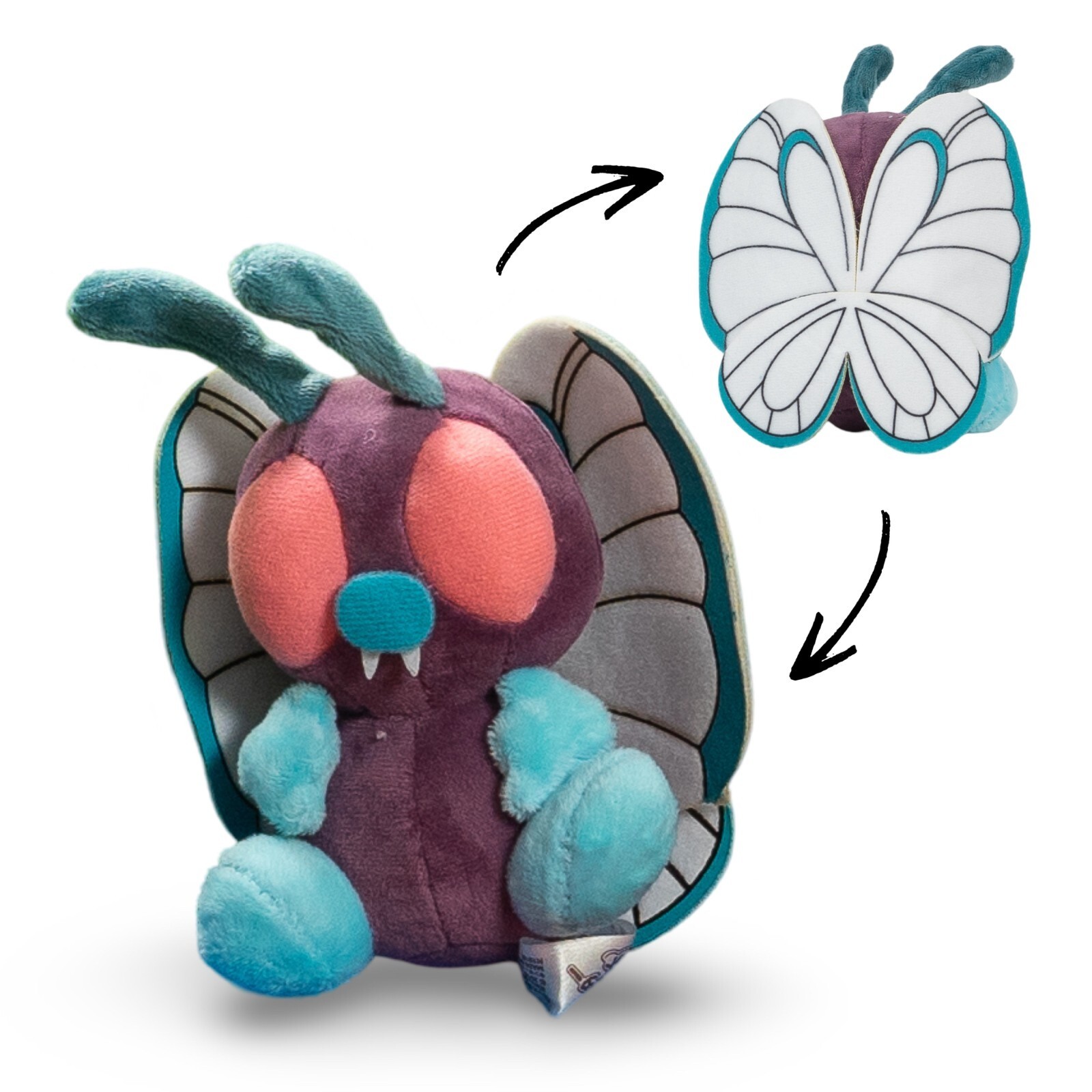 Pokemon Butterfree Plush Small Hand Size Detailed Pillow  Manga Anime Video Game