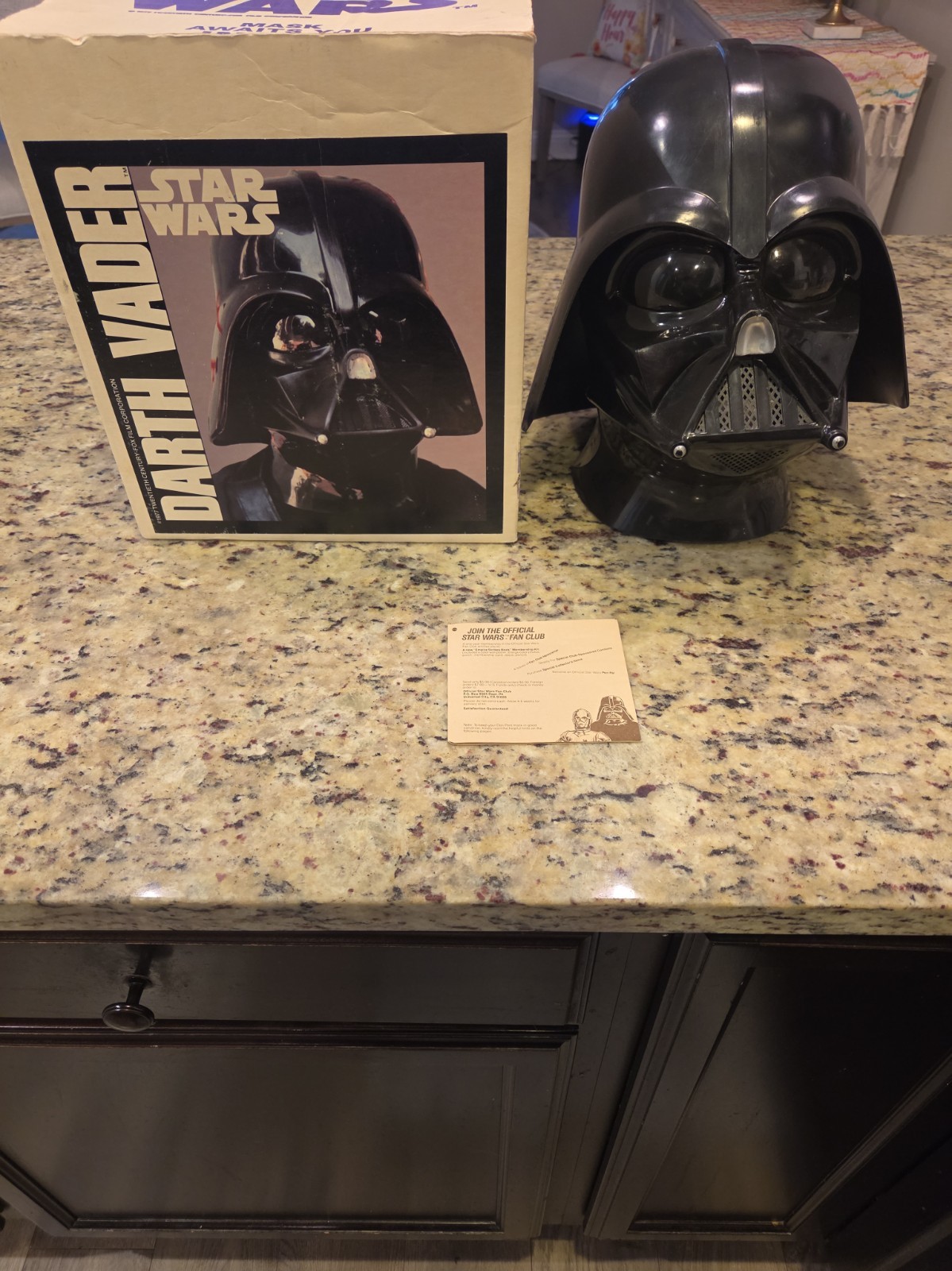 Vtg 1977 Star Wars Don Post Darth Vader 2 Piece Helmet Mask Original Box Papers