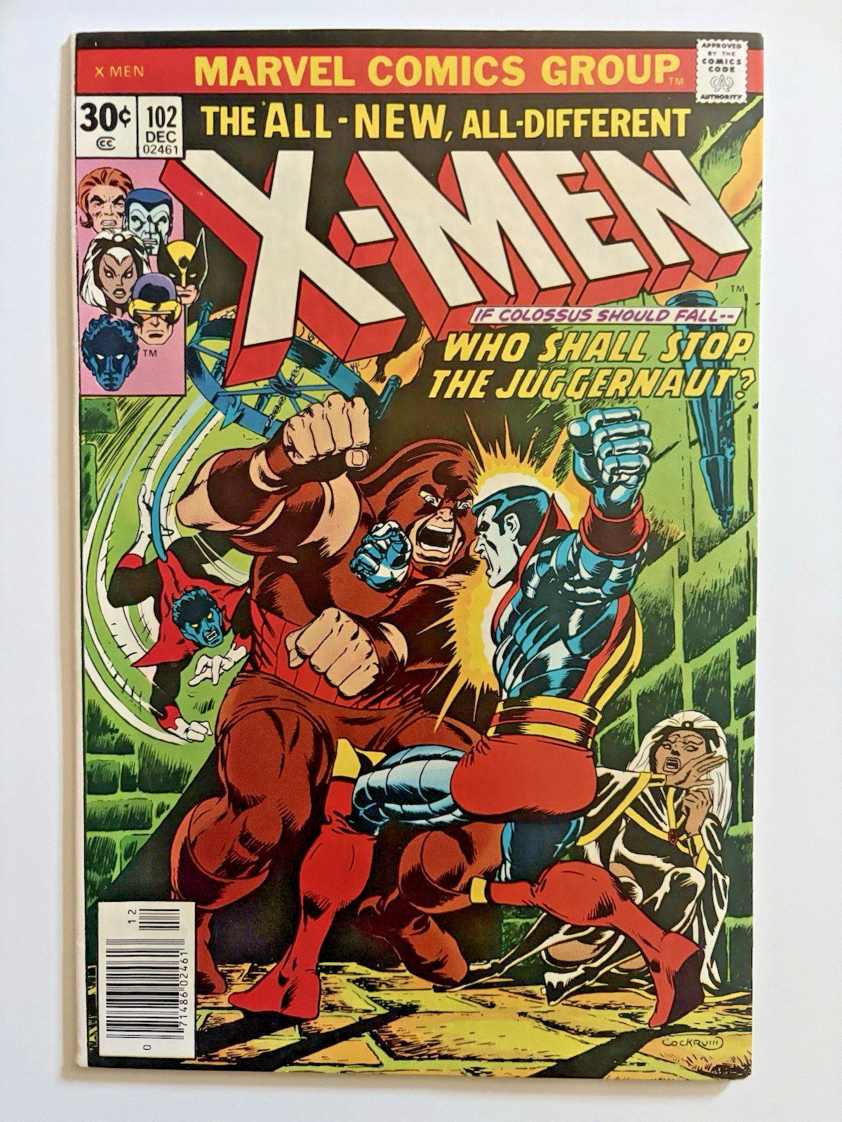 X-Men #102 Dec 1976 Juggernaut Black Tom Cassidy Bronze Age Marvel FN/VF (7.0)