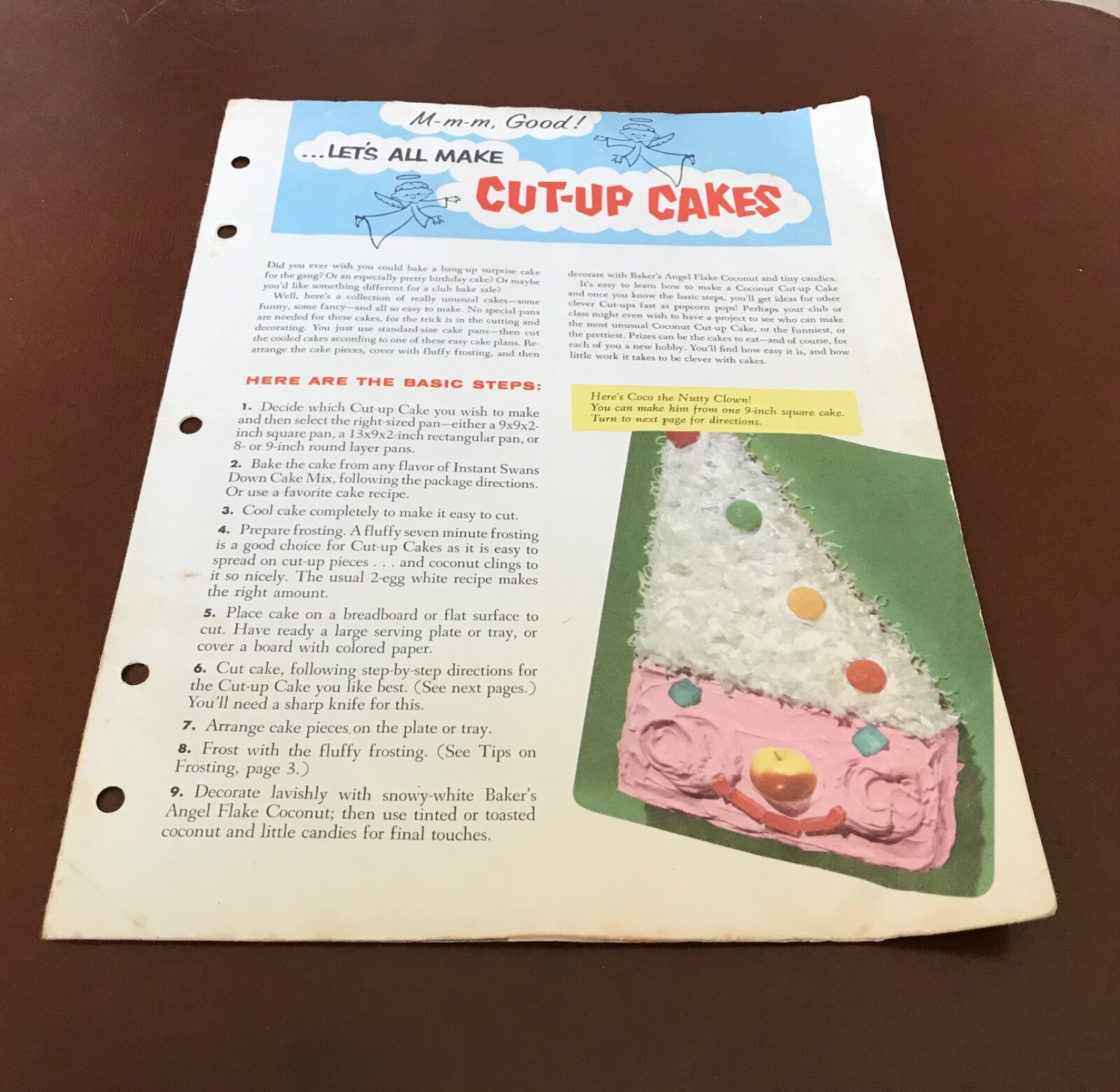 VTG 1957 General Foods Kitchens..Cut-Up Cakes Pamphlet VTG 1957 General Foods Kitchens..Cut-Up Cakes Pamphlet