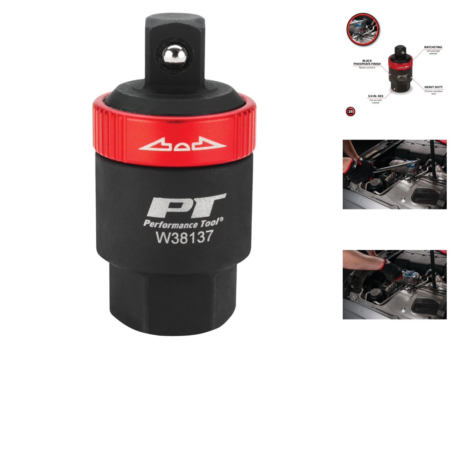 Reversible Ratcheting Adapter Compatible with 3/8\