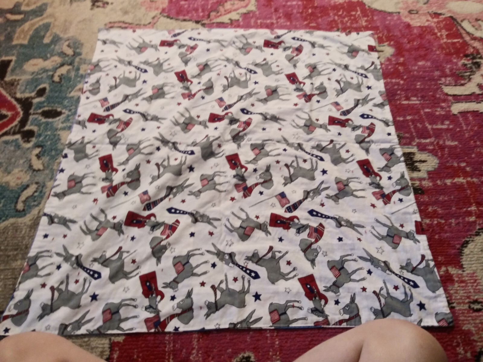 Handmade double sided Democrat Donkey 32x32 Handmade double sided Democrat Donkey 32x32