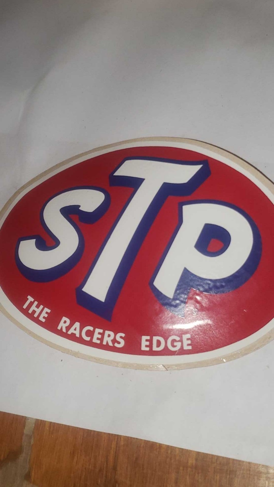 (1) Vintage STP “The Racer’s Edge” Paper-Backed Stickers - Large 4 X 3 Inches (1) Vintage STP “The Racer’s Edge” Paper-Backed Stickers - Large 4 X 3 Inches