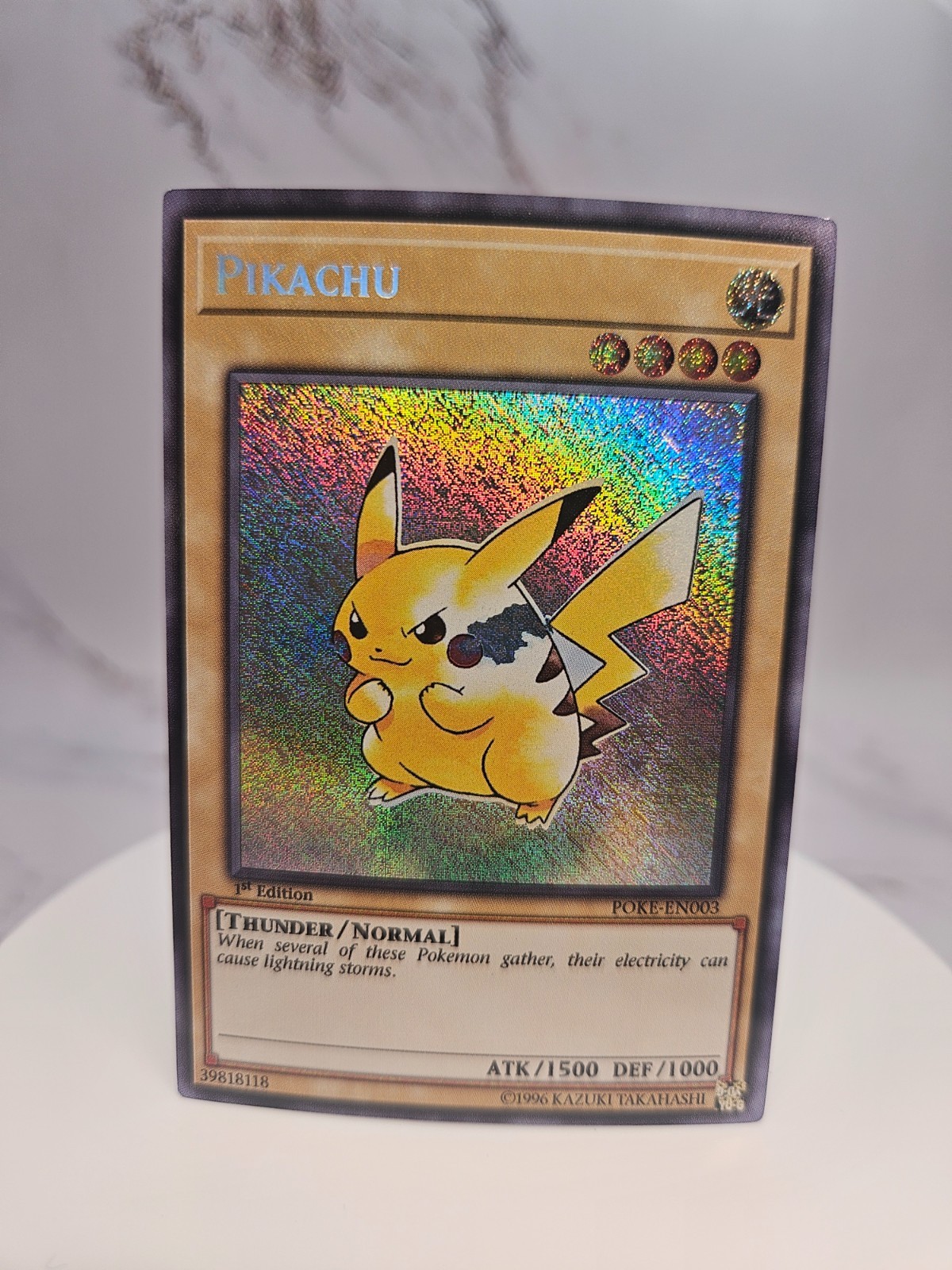 Pikachu (Yellow Art) - Pokemon/Yugioh Crossover Card - Secret Rare Pikachu (Yellow Art) - Pokemon/Yugioh Crossover Card - Secret Rare