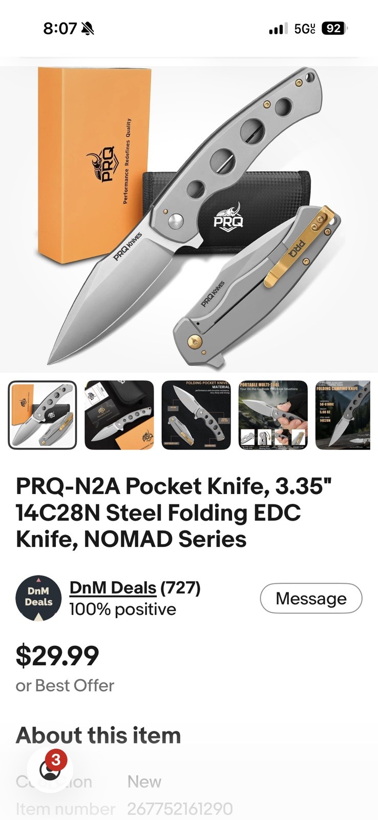 Frame lock EDC Knife 