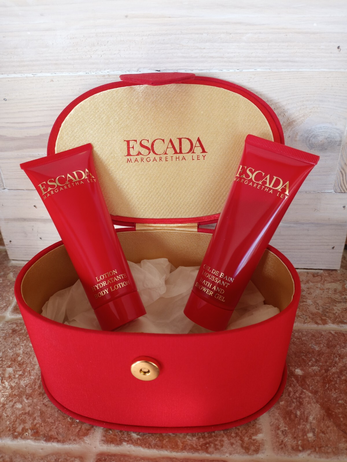 New Vintage Escada Margaretha Ley Heart Jewels Box,  Parfum, Lotion and Gel