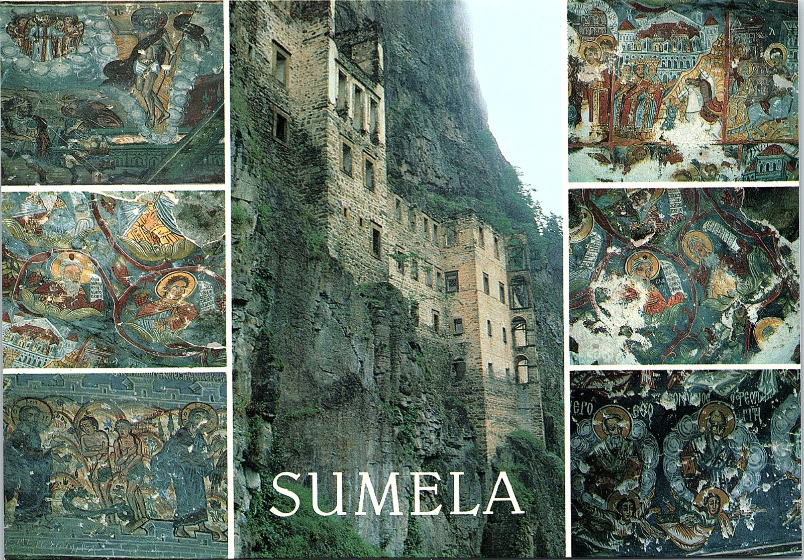 intage Postcard Sumela Monastery Trabzon Turkey Multiple Views 6.75x4.5 In intage Postcard Sumela Monastery Trabzon Turkey Multiple Views 6.75x4.5 In
