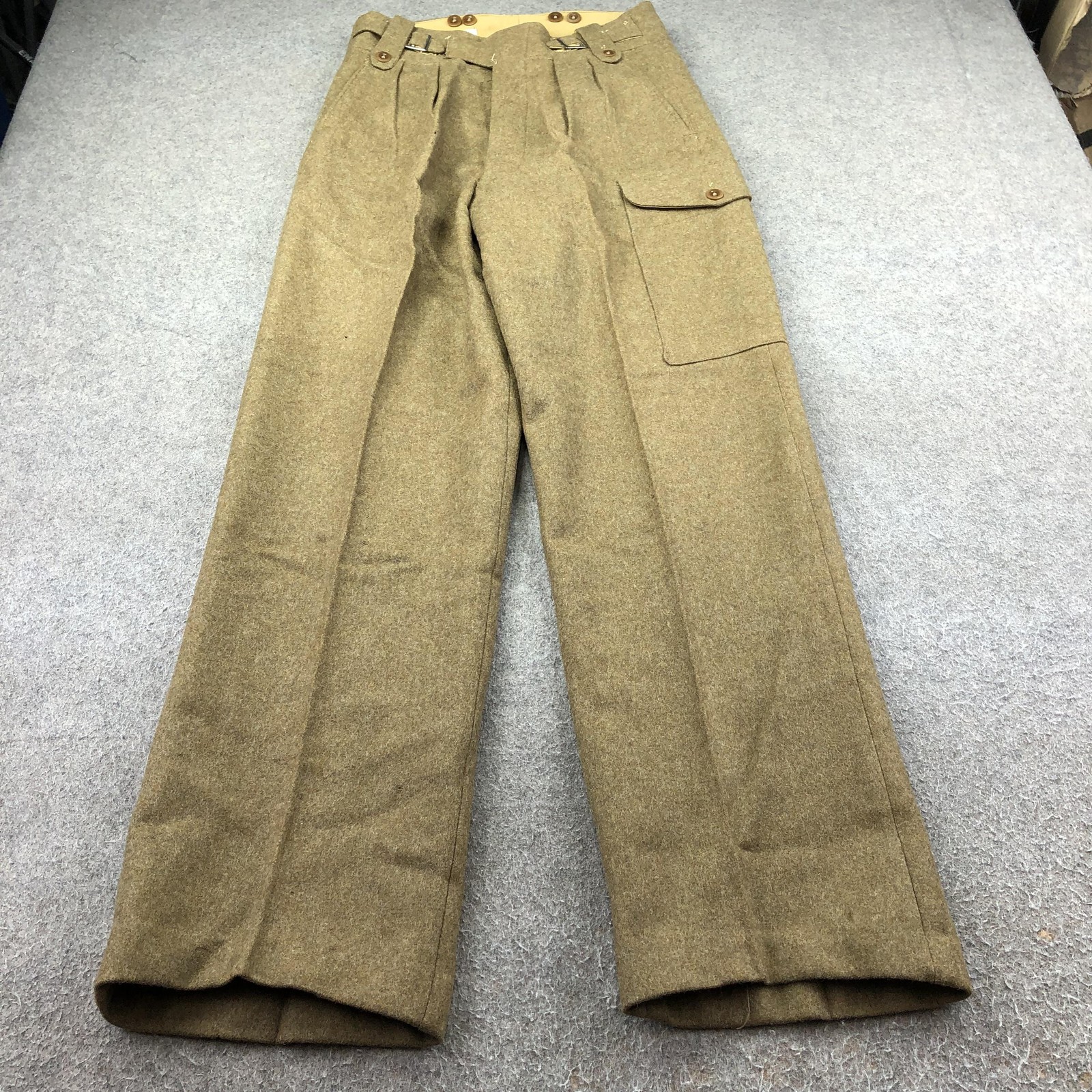Vintage British Army Battledress Trousers Size 10 1949 Pattern 1952 Khaki Wool Vintage British Army Battledress Trousers Size 10 1949 Pattern 1952 Khaki Wool