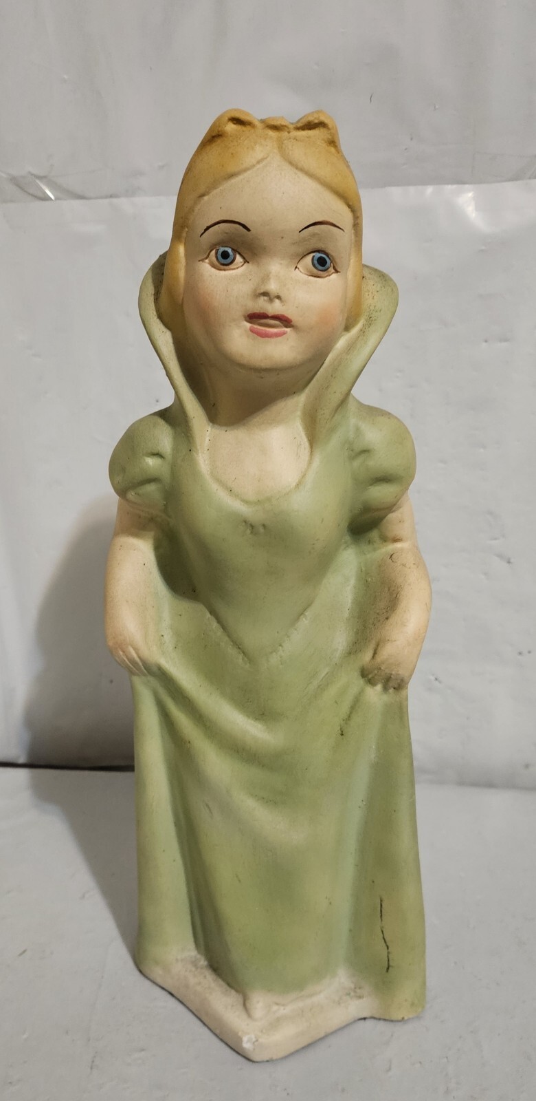 Vintage Snow White Hand Cast Sculpture Measures 15\