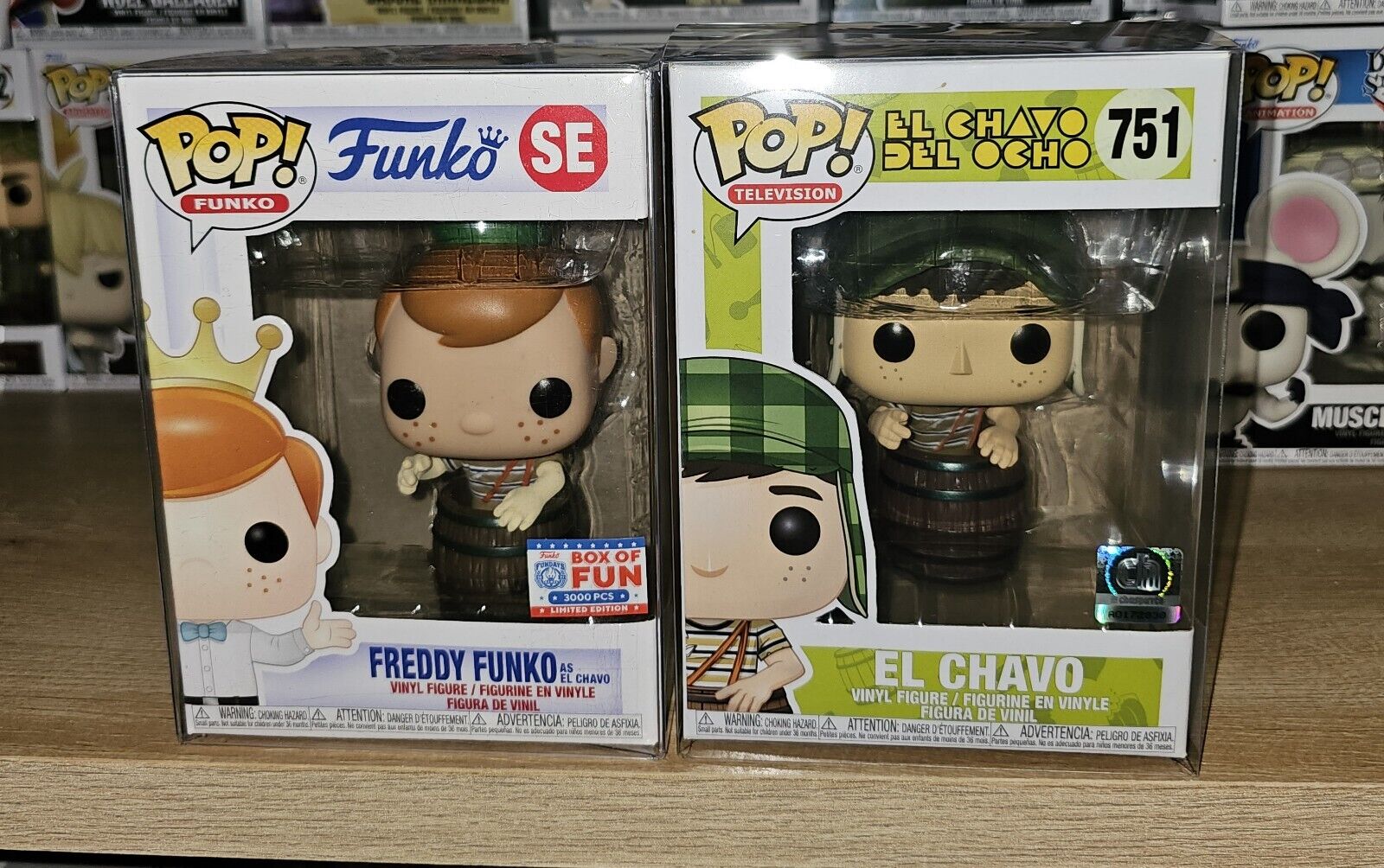 Funko Pops Freddy As El Chavo 3k Pc and El Chavo Del Ocho 751 & 752 Vaulted