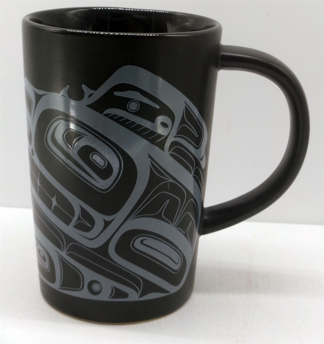 Native Home Mug HAIDA Design Matte Black Canada Indigenous Art 5\ Native Home Mug HAIDA Design Matte Black Canada Indigenous Art 5\