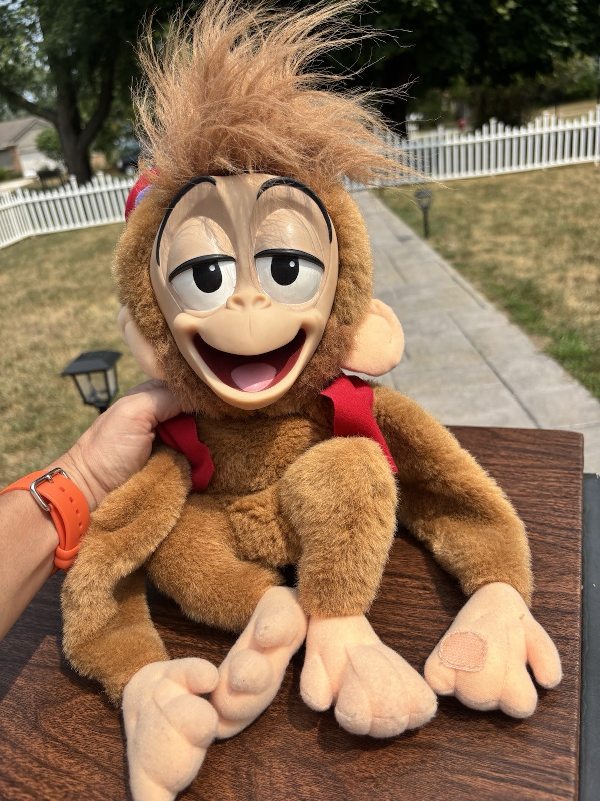 Vintage 1990s Disney\'s Aladdin Abu Monkey Puppet Applause RARE