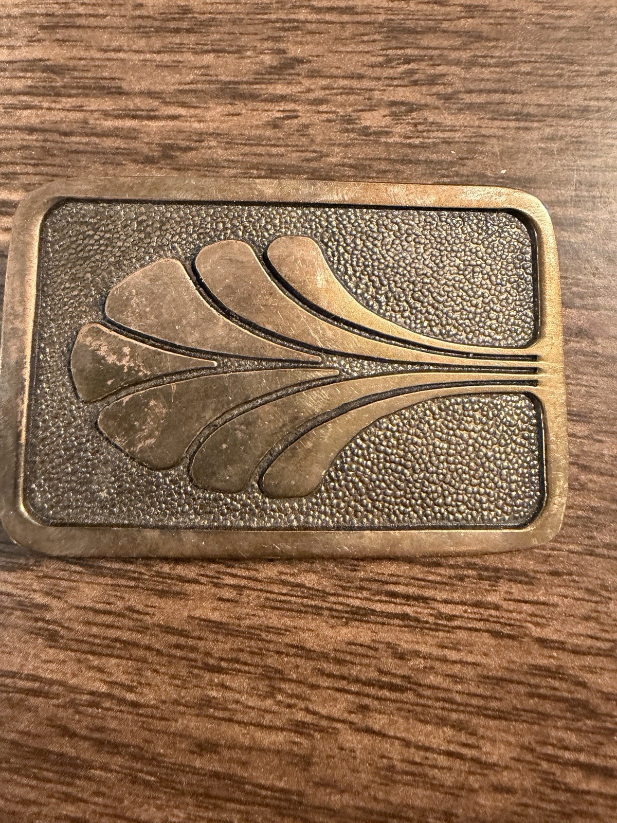 Vintage 1970s BTS Basic Tool Supply Art Deco Tulip Belt Buckle Brass RARE Vintage 1970s BTS Basic Tool Supply Art Deco Tulip Belt Buckle Brass RARE
