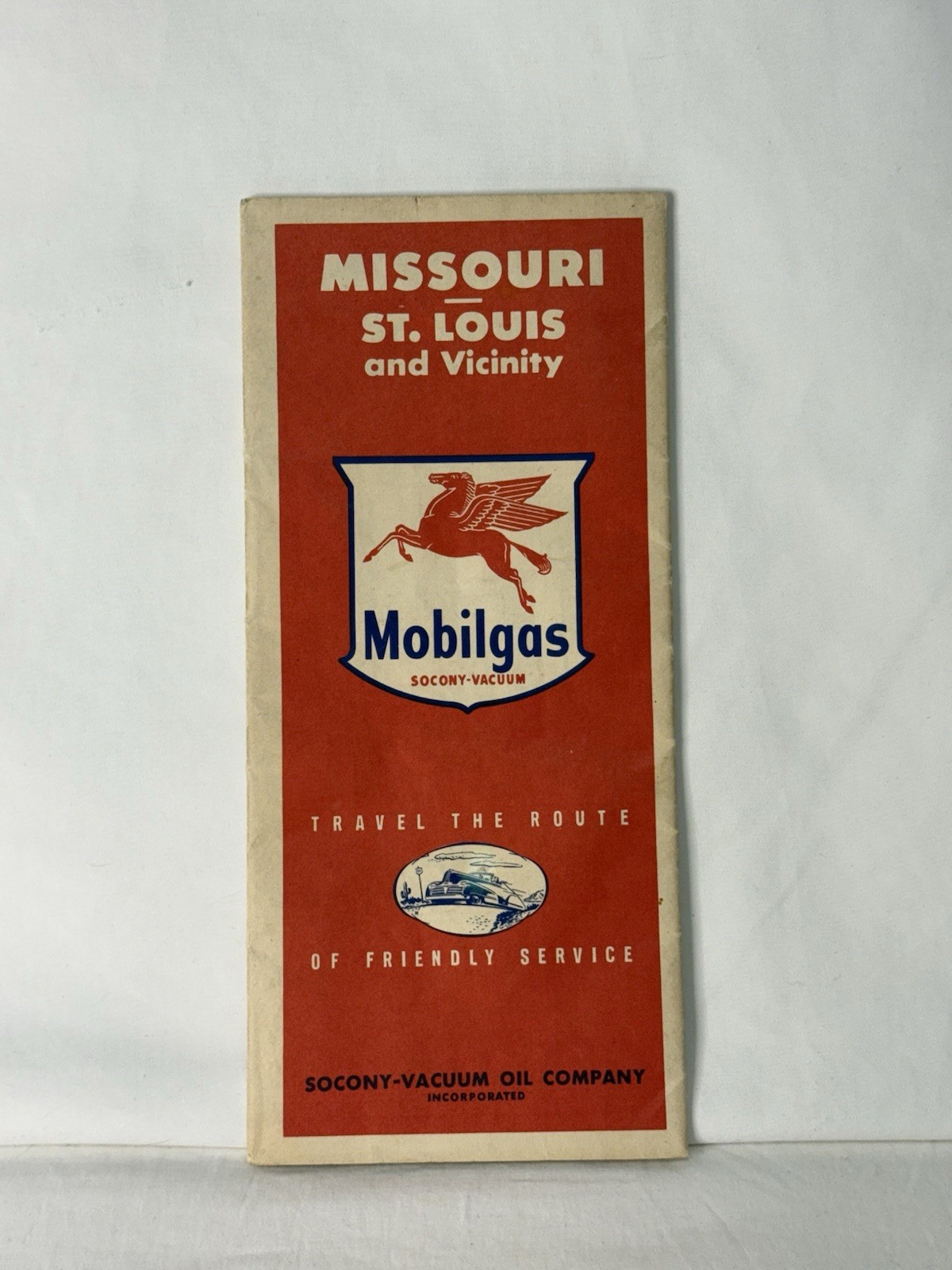 VTG 1960’s SOCONY VACUUM MOBIL GAS OIL St. Louis Missouri Road Map