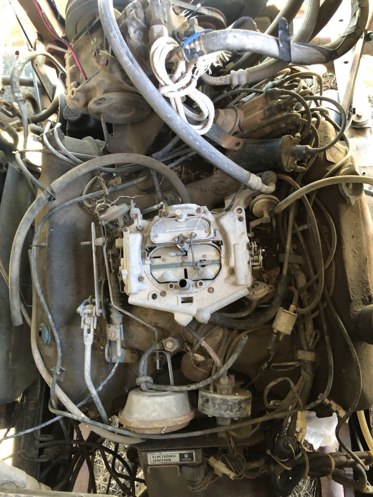 1970’s Dodge 440 Big Block Still Bolted Up In Motor Home Low Miles
